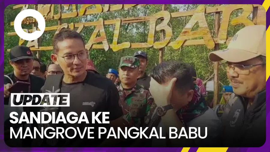 Kala Menparekraf Sandiaga Sambangi Mangrove Pangkal Babu