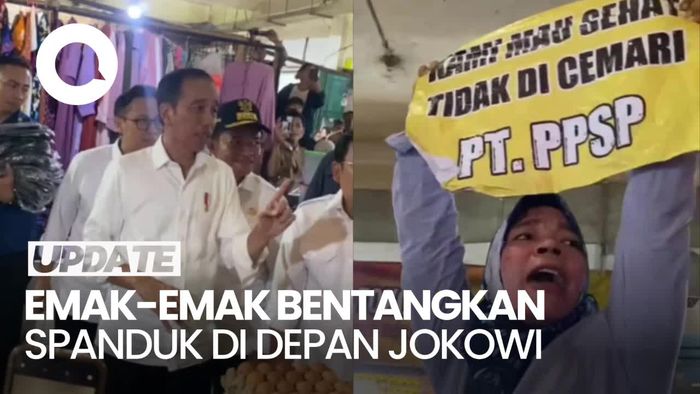 Viral Pria Rebut Spanduk Emak-emak Saat Ada Jokowi, Ini Kata Paspampres