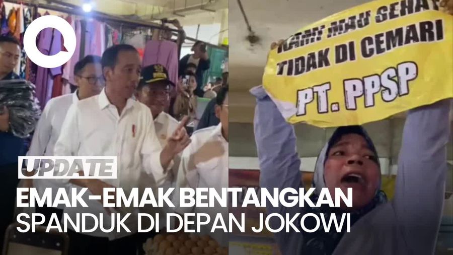 Viral Pria Rebut Spanduk Emak-emak Saat Ada Jokowi, Ini Kata Paspampres