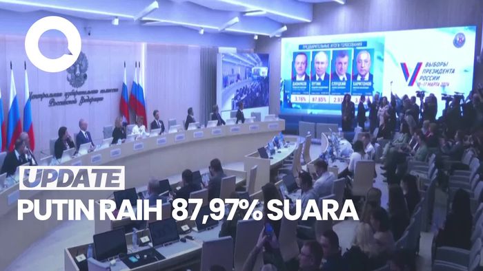 Hasil Penghitungan Suara Sementara Pilpres Rusia, Putin Unggul 87,97%