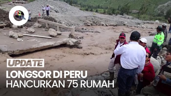 Peru Diterjang Longsor Akibat Hujan Deras, 75 Rumah Hancur