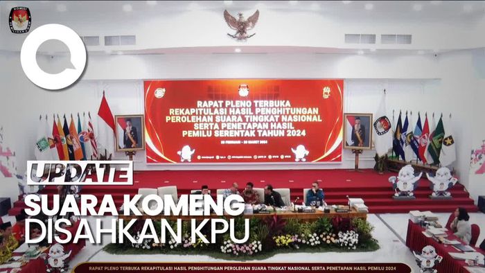 Teriakan Uhuy Peserta Rekapitulasi Kala Suara Komeng Disahkan KPU