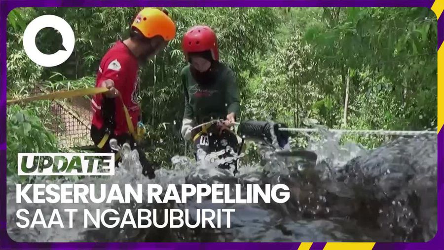 Ngabuburit Sambil Rappelling di Curug Pitu Banjarnegara