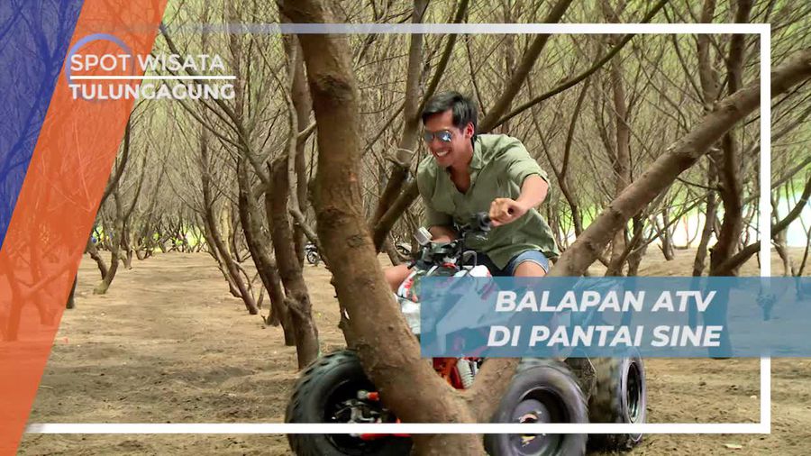 Beradu Cepat Balap ATV di Pantai Sine Tulungagung 