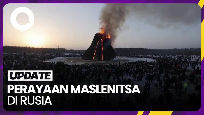 Rayakan Maslenitsa, Warga Rusia Bakar Gunung Hitam