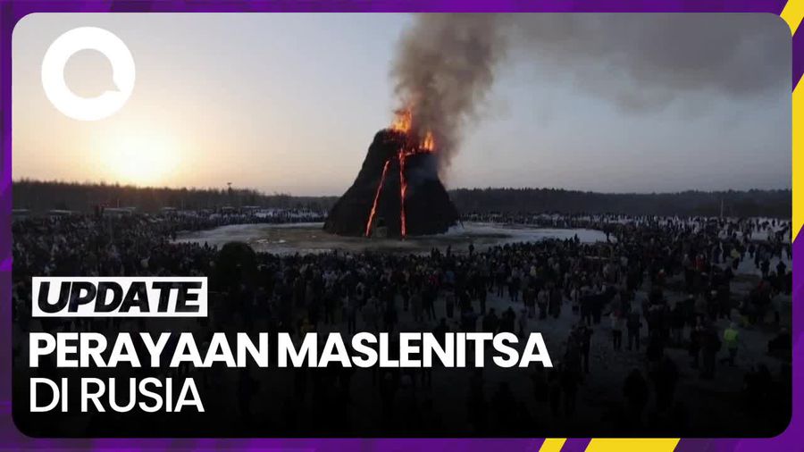 Rayakan Maslenitsa, Warga Rusia Bakar Gunung Hitam