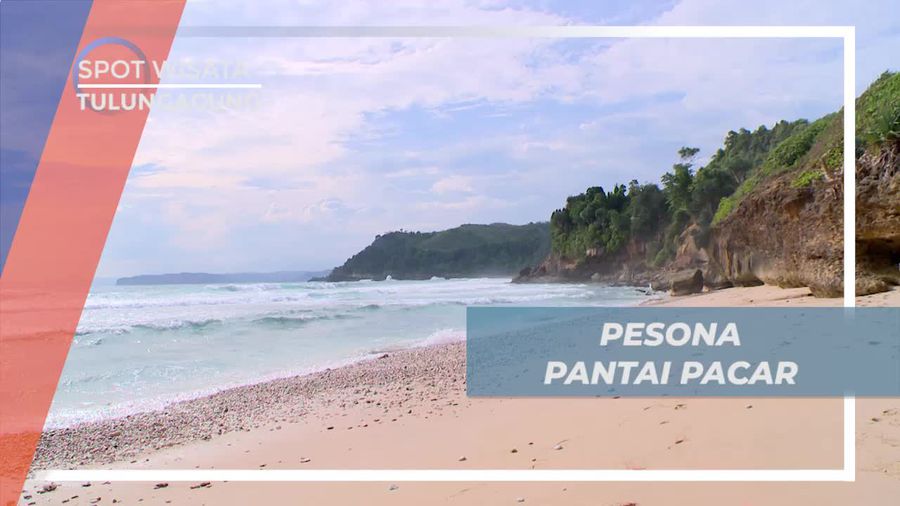 Menikmati Keindahan Pantai Pacar Dengan Air Terjun Mini di Tulungagung 