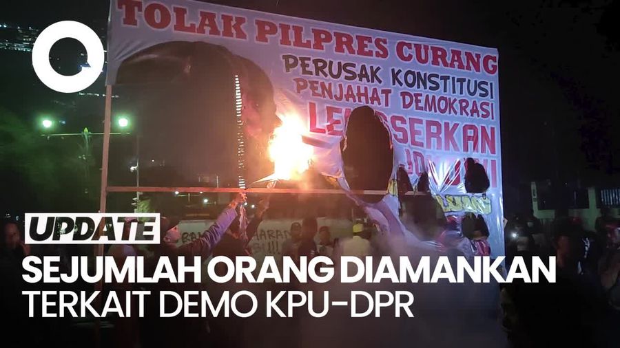 16 Orang Diamankan Terkait Demo di KPU dan DPR Kemarin