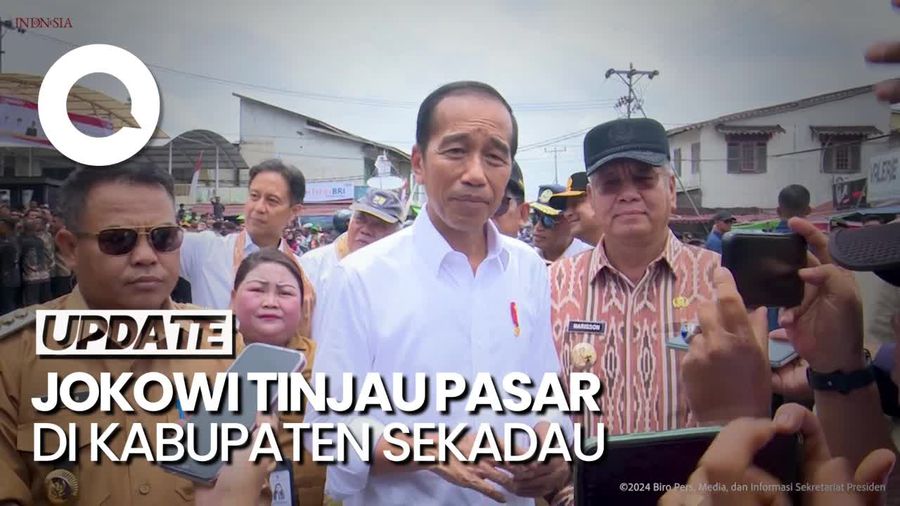 Jokowi Cek Harga Bahan Pokok di Kabupaten Sekadau: Ada yang Naik