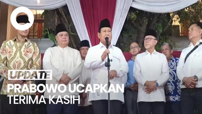 Menang Pilpres, Prabowo: Terima Kasih Rakyat Indonesia