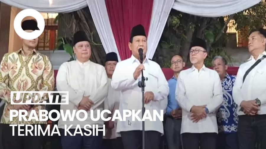 Menang Pilpres, Prabowo: Terima Kasih Rakyat Indonesia