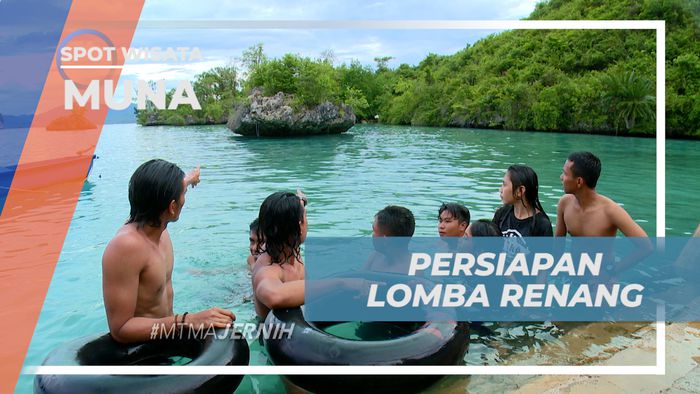 Persiapan Sebelum Adu Cepat Lomba Renang di Pantai Maleura, Muna