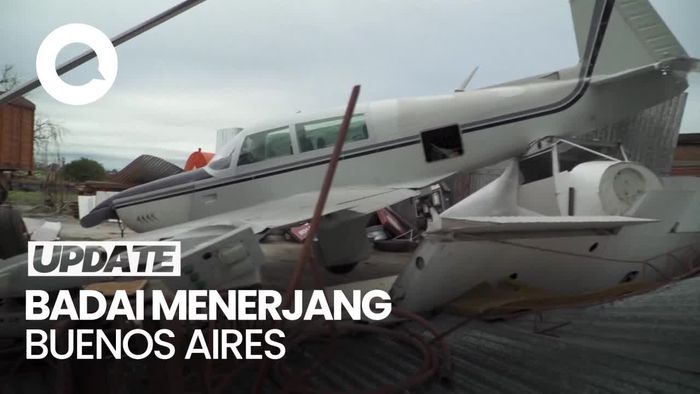 Buenos Aires Hancur Diterjang Badai Ekstrem, 1 Orang Tewas Tertimpa Pagar