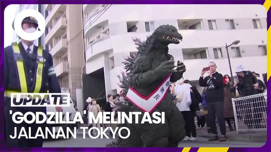 Saat Godzilla Jadi Polisi Sehari di Tokyo