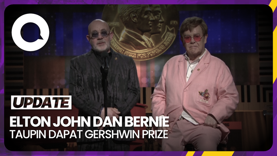 Elton John dan Bernie Taupin Terima Gershwin Prize Lagu Populer 2024