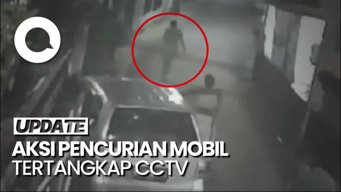 Ketahuan Warga Sahur, Pencuri Mobil Tabrak Tiang Listrik saat Kabur