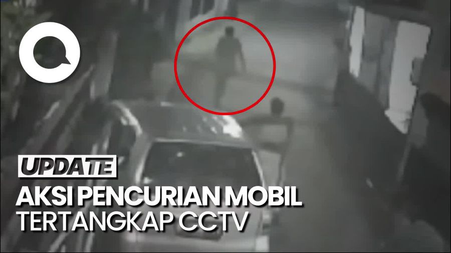 Ketahuan Warga Sahur, Pencuri Mobil Tabrak Tiang Listrik saat Kabur
