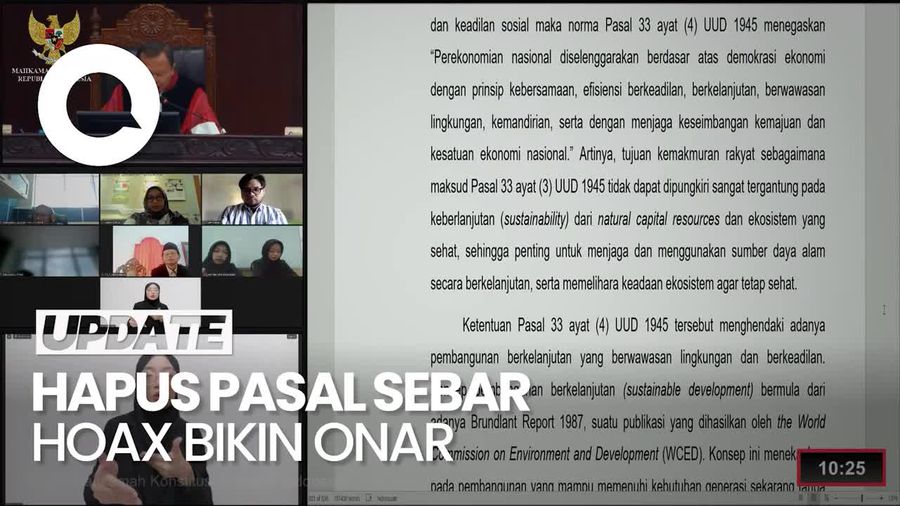 Kabulkan Gugatan Haris-Fatia, MK Hapus Pasal Sebar Hoax Bikin Onar