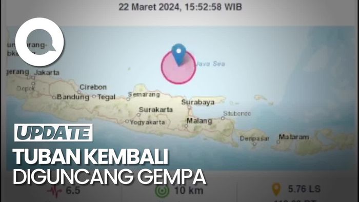 Gempa M 6,5 Guncang Tuban, Terasa di Jakarta