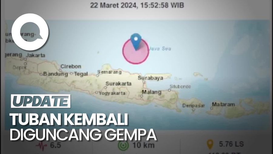 Gempa M 6,5 Guncang Tuban, Terasa di Jakarta