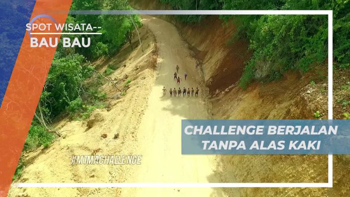 Tantangan Seru Berjalan Tanpa Alas Kaki di Pantai Nirwana Bau Bau
