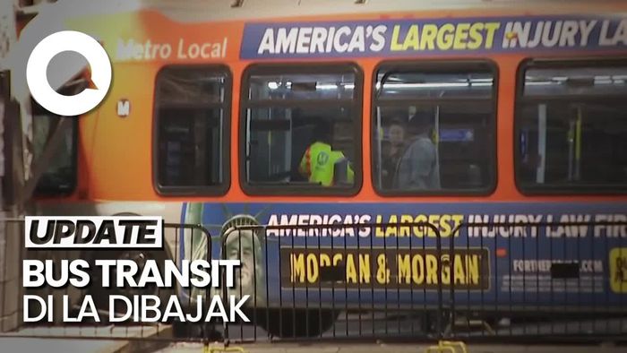 Bus di LA Dibajak Pria Bersenjata hingga Tabrak Mobil dan Hotel