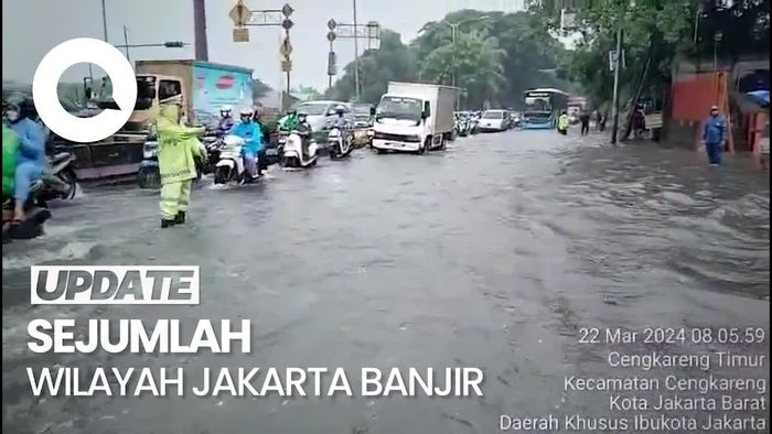 Banjir Rendam Sejumlah Ruas Jalan Jakarta Pagi Ini, Arus Lalin Tersendat