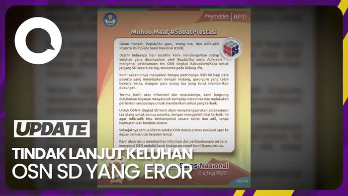 Respons Puspresnas Terkait OSN SD Secara Daring Banyak Dikeluhkan Eror