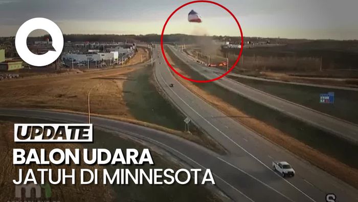 Penampakan Balon Udara Jatuh di Minnesota AS, 2 Orang Terluka