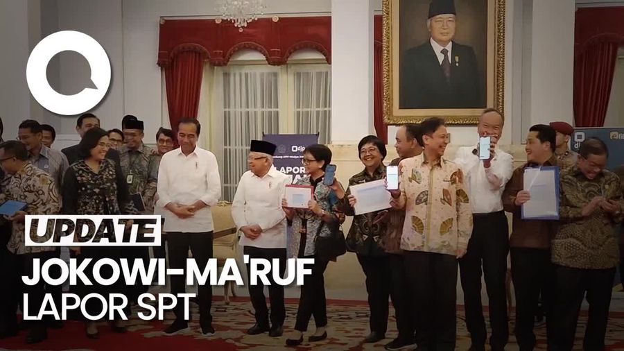 Jokowi, Maruf hingga Para Menteri Lapor SPT di Istana Negara