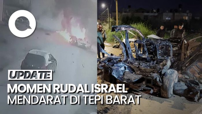 Detik-detik Rudal Israel Hancurkan Mobil, 3 Warga Palestina Tewas