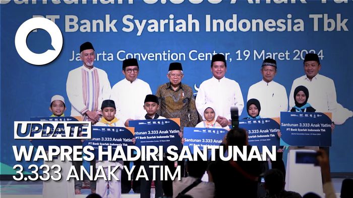 Wakil Presiden hadiri Santunan 3.333 Anak Yatim PT Bank Syariah Indonesia Tbk (BSI)