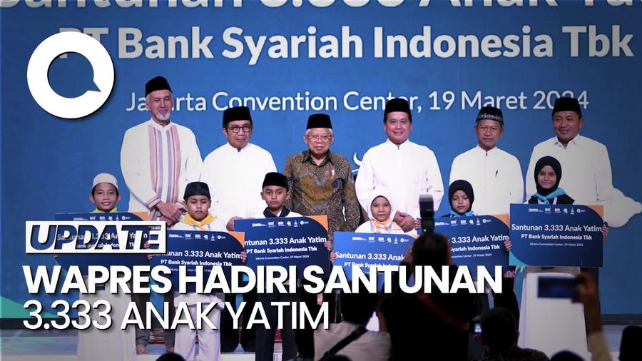 Wakil Presiden hadiri Santunan 3.333 Anak Yatim PT Bank Syariah Indonesia Tbk (BSI)