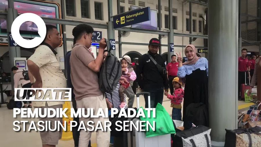 Sejumlah Pemudik Curi Start Pulang Kampung, Stasiun Pasar Senen Mulai Padat
