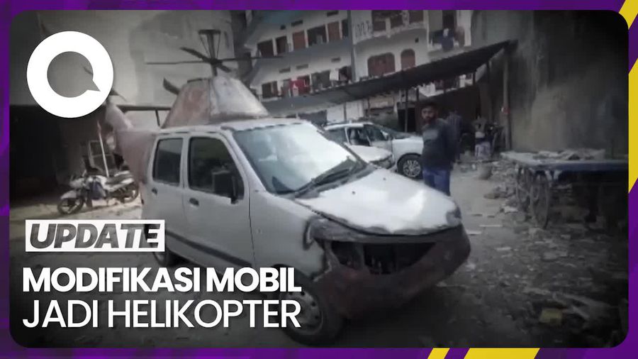 Pria India Ciptakan Helikopter dari Mobil Berujung Disita Polisi