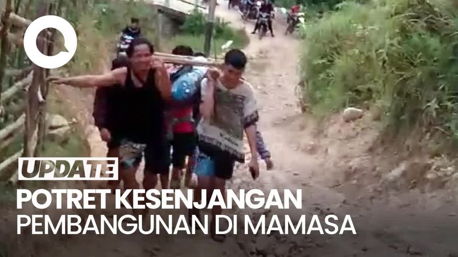 Perjuangan Wanita Hamil Ditandu 13 Kilometer gegara Jalan Rusak di Mamasa