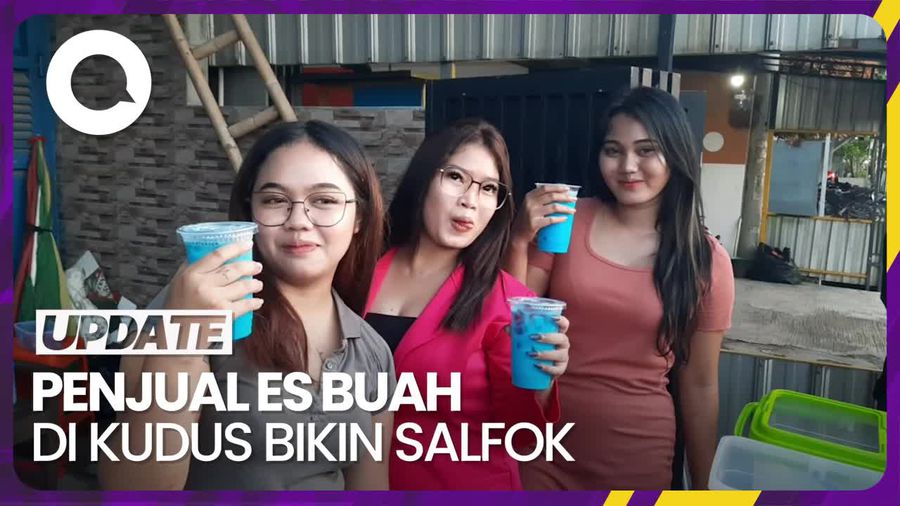 Viral Penjual Es Buah Cantik di Kudus, Pembeli Rela Antre