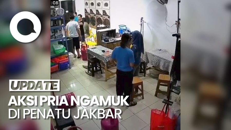 Detik-detik Pria Ngamuk Rusak Mesin Cuci Laundry, Korban Rugi Rp 110 Juta