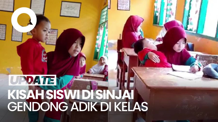 Cerita Nuraeni, Siswi MI Sinjai yang Gendong Adik Balita di Kelas