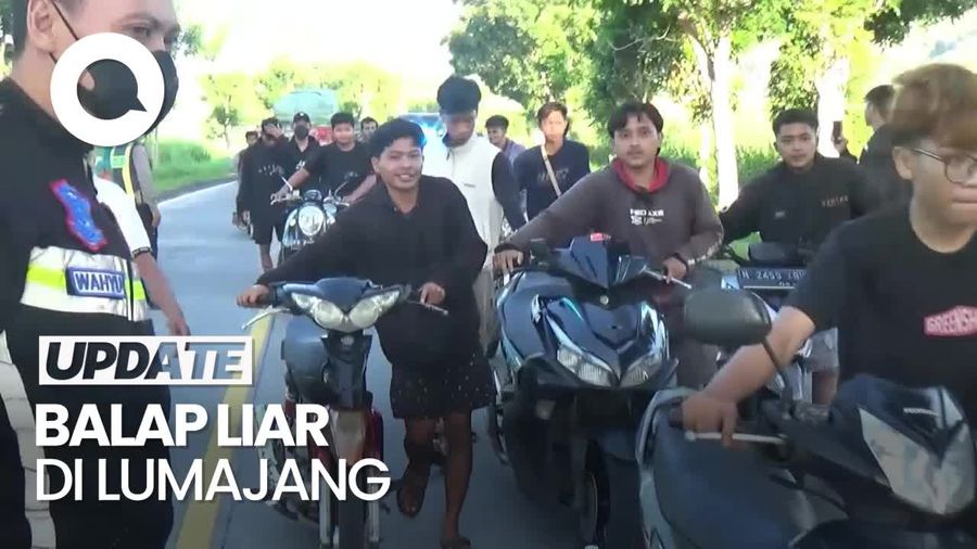 Polisi Bubarkan Balap Liar di Lumajang, Pelaku Kocar-kacir