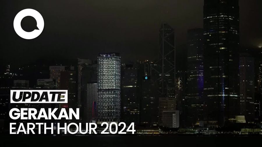 Video Berbagai Negara Gelap Gulita saat Earth Hour