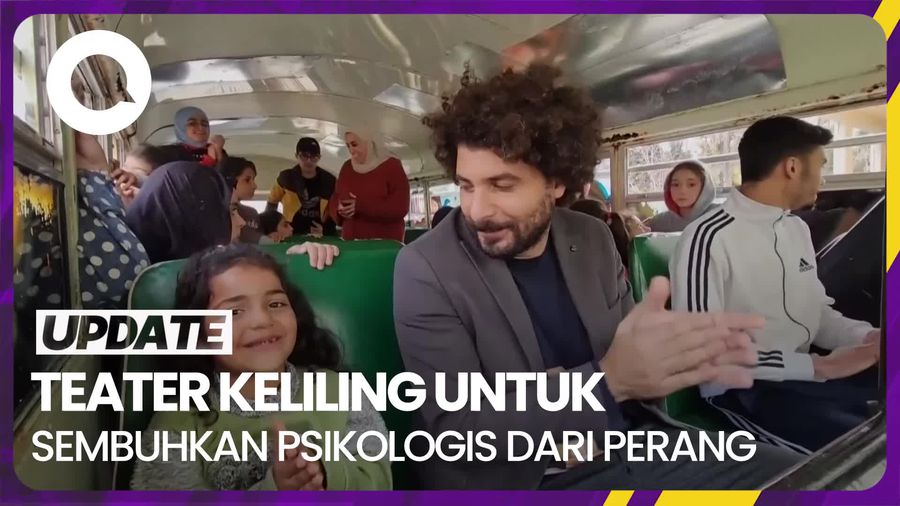 Aktor Lebanon Sulap Bus Jadi Teater Keliling untuk Anak-anak Korban Perang