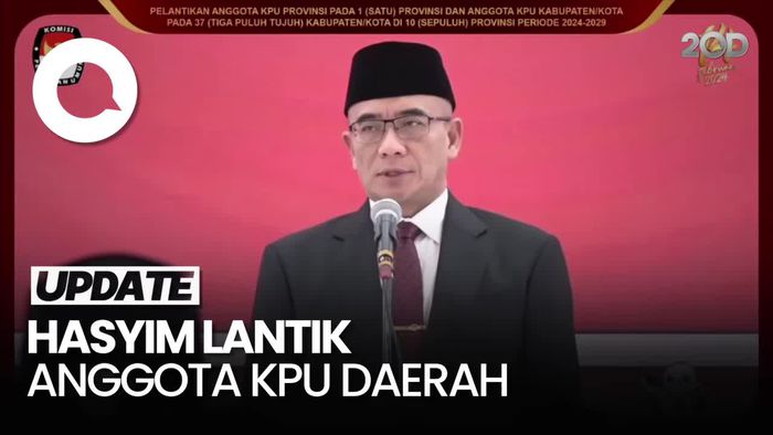 Lantik Anggota KPU, Hasyim Ingatkan Agar UU Dijadikan Dasar dalam Bekerja