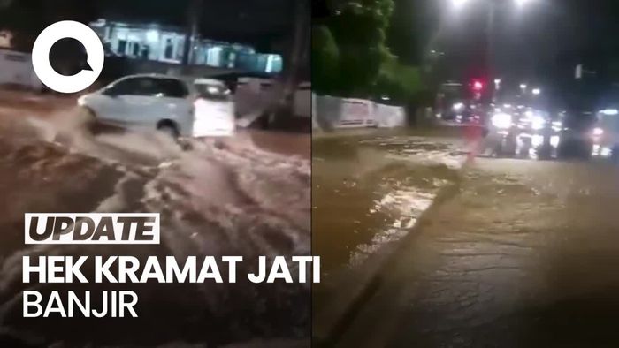 Penampakan Pertigaan Hek Kramat Jati Kebanjiran Lagi
