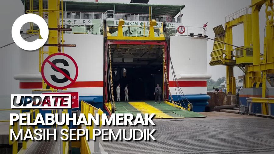 Jelang Mudik Lebaran, Dermaga Pelabuhan Merak Masih Terpantau Sepi
