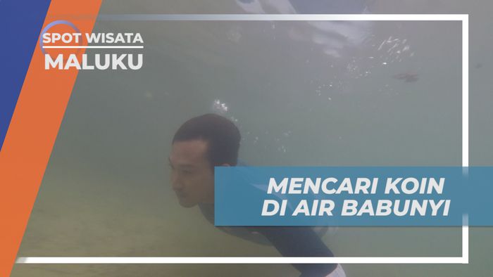 Seru-seruan Berburu Koin Sebanyak-banyaknya di Air Babunyi yang Dingin, Maluku