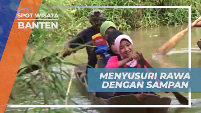 Menikmati Suasana Tenang, Menyusuri Rawa Danau Naik Sampan, Banten