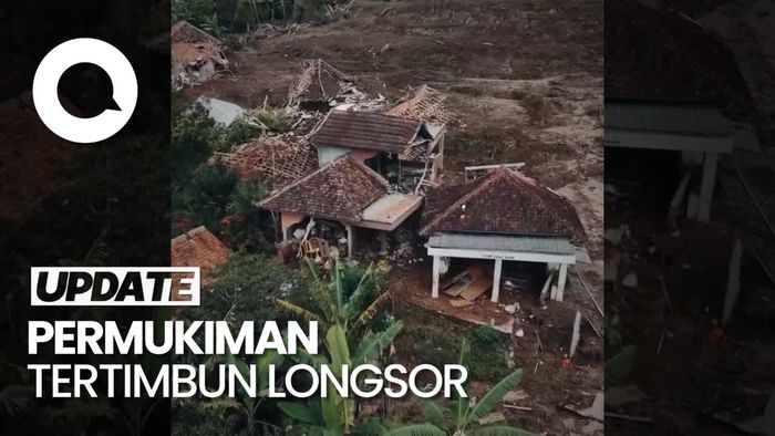 Melihat dari Udara Penampakan Permukiman Tertimbun Longsor di Bandung Barat