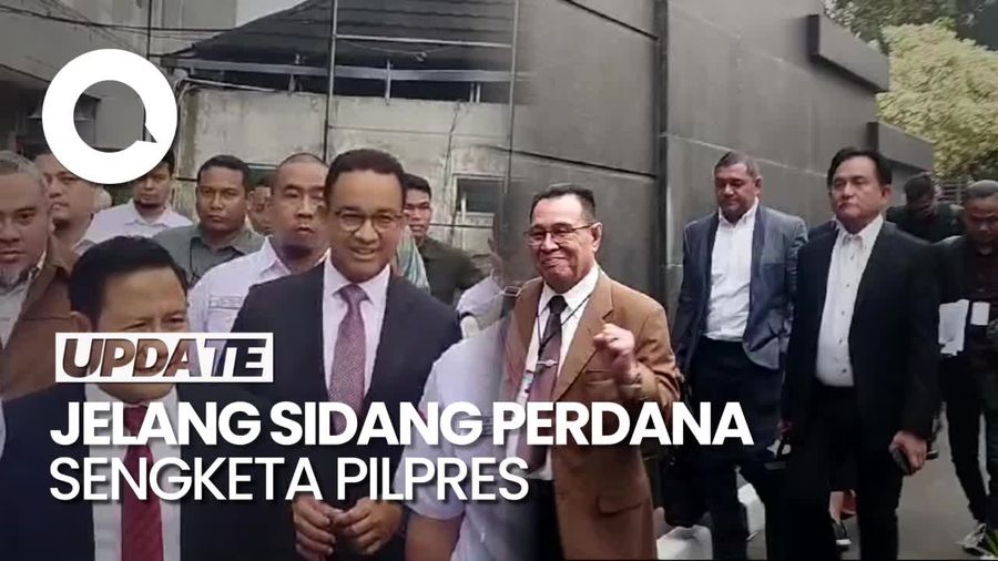 AMIN hingga Tim Hukum Prabowo-Gibran Tiba di MK