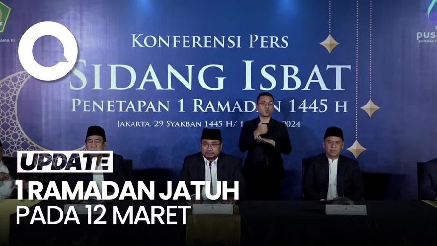 Pemerintah Tetapkan 1 Ramadan 1445 H Jatuh pada 12 Maret 2024
